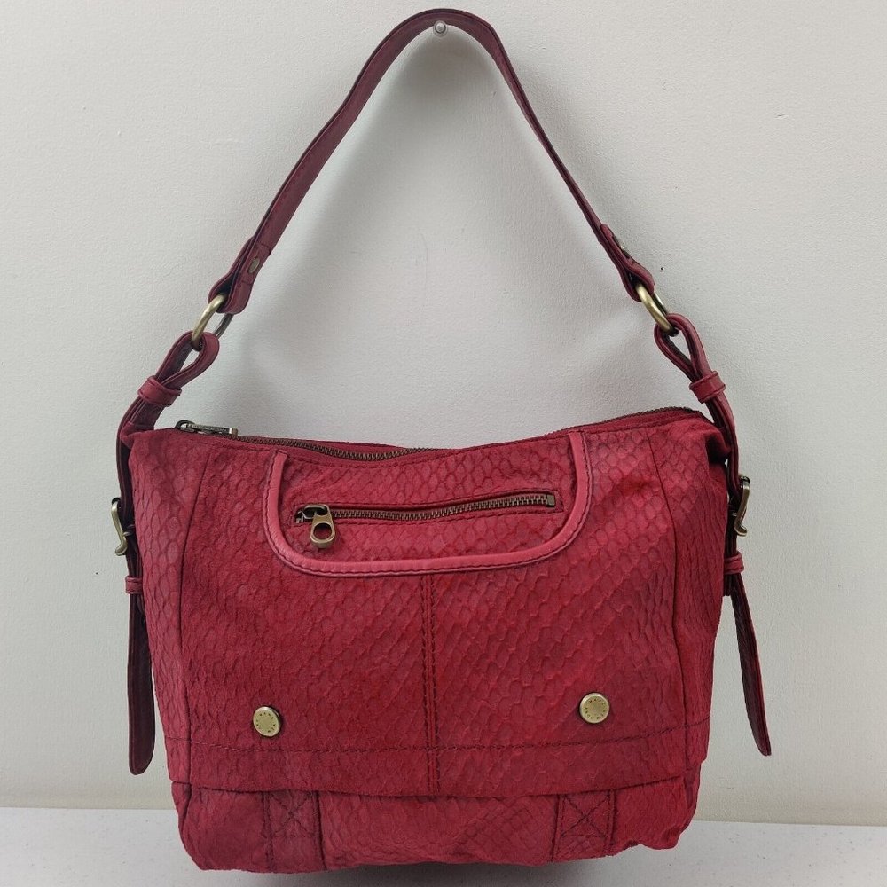 Marc New York Andrew Marc Red Backstage Boa Shoulder Bag Purse